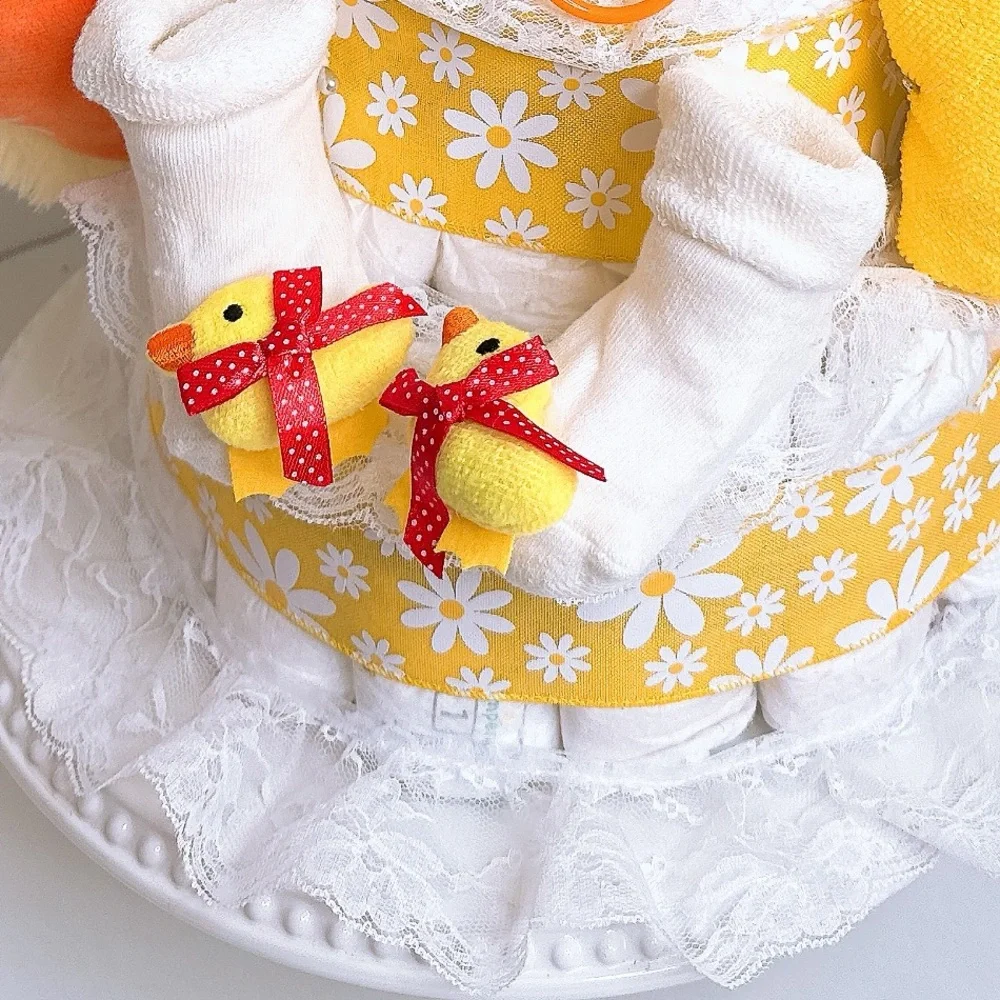 Yellow Duck Baby Diaper Cake